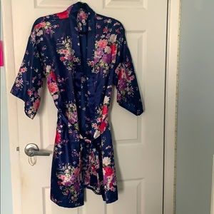 Floral Silky Robe